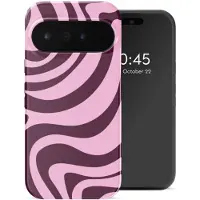Selencia Vivid Backcover met MagSafe voor de Google Pixel 11 - Wavy Swirl Pink Plum