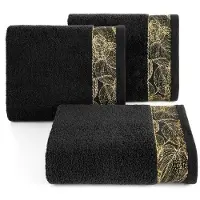 Eurofirany Luxe Zwarte Badhanddoek Agis 70x140 cm - 100% Katoen