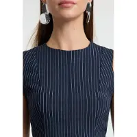 Trendyol Jurk navy / wit