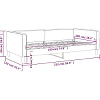vidaXL Dagbed, lichtgrijs, 100x190 cm, met stoffen bekleding
