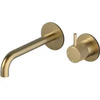 Hotbath Cobber X inbouw wastafelmengkraan 18cm verouderd messing