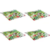 vidaXL Zitkussens SOEST 4 st 100% Polyester Meerkleurig 60 x 60 x 3 cm