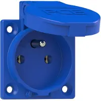 Pce Leidingsokkel 1F, 1x Z/U, IP54, 250V, Blau, artikelnummer 1040-0b