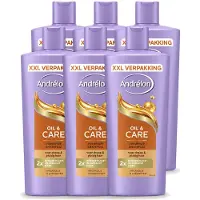 Unilever 6 x Andrélon Oil & Care Shampoo voor droog en kroeshaar, 685 ml - Voordeelverpakking - 6 stuks
