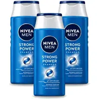 Nivea 3 x MEN Shampoo Strong Power - 250 ml - Voordeelverpakking - 3 stuks
