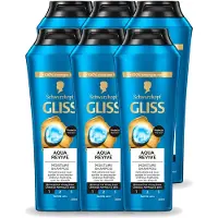 GLISS 6 x - Shampoo - Aqua Revive - Voor Hydraterend en Fris Haar - 250 ml - Voordeelverpakking - 6 stuks