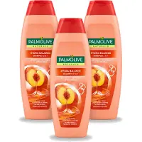 Palmolive 3 x - Naturals - 2in1 Shampoo - Perzik - Hydra Balance - 350 ml - Voordeelverpakking - 3 stuks