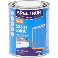 Spectrum 2-in-1 satijnglans verf wit 750 ml - Verf
