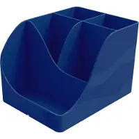 Exacompta Pen Wave Penhouder - Blauw - 5 Vakken - Gerecycled Plastic