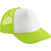 Beechfield Kinder/Kinder Vintage Trucker Cap (Kalk groen/wit)