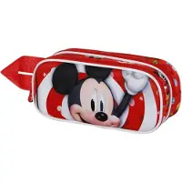 KARACTERMANIA - Disney - Mickey Mouse - Twirl-3D dubbele Roletui - Potloden etui - Pennenetui - rood