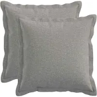 vidaXL Kussensloop 2 st HOUTEN Wolkgrijs 45 x 45 cm Faux Linnen