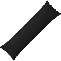 vidaXL Kussensloop HOUTEN Zwart 40 x 145 cm Faux Linnen