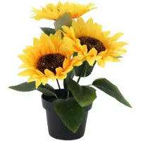 Progarden - Kunstplant zonnebloem, 20 cm