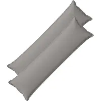 vidaXL Kussensloop 2 st HOUTEN Wolkgrijs 40 x 145 cm Faux Linnen