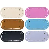 OEM Set van 6 ovale tasbodems van Polyurethanleer, 22x10 cm, verkrijgbaar in 6 kleuren