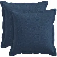 vidaXL Kussensloop 2 st HOUTEN Blauw 45 x 45 cm Faux Linnen
