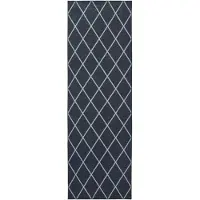 vidaXL Tapijt Runner ORIZ 1150 gsm Zwart gaaspatroon