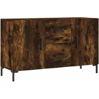 vidaXL Dressoir 100x36x60 cm bewerkt hout gerookt eikenkleurig