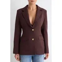 Trendyol TRENDYOLMİLLA Dames Bruin Effen Lang Getailleerd Blazers