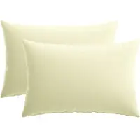 vidaXL Kussensloop 2 st HEERLEN Crèmekleurig 30 x 50 cm Polyester