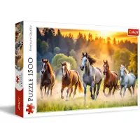 Trefl puzzel 1500 stukjes wilde paarden FSC karton duurzaam speelgoed.