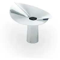 Klong Löv vaas/kaarsenhouder Roestvrij staal. 10 cm