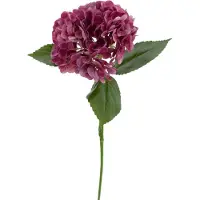 Easyplants | Kunstbloem Charlotte Hortensia Real Touch paars 55 cm | Zijde | Nepbloemen | paars | Onderhoudsvrij | Kant-en-klaar