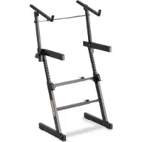 Hercules Stands Dubbele klavierstandaard KS410B Zwart