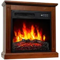 HOMAVO 18-inch elektrische kachel met verwarming - 900/1800W - 3D vlamkleuren - Timer - inclusief kast