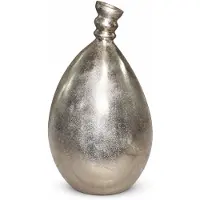 Hoppa! Bolvormige flesvaas - Zilver - 17 x 17 x 32 cm (B x D x H)