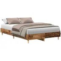 vidaXL Bedframe zonder matras 120x200 cm spaanplaat bewerkt hout