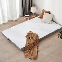 Dripio Opvouwbaar matras, 140x195x10 cm, met hoogwaardig schuim, H3 hardheid, wit/grijs