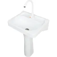 OEM Kunststof wastafelset, 19,6 x 15,3 x 31,5 inch, zelfklevend, wit