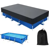 OEM Rechthoekige zwembadafdekking - Oxford stof - UV-bestendig - 300x201x20 cm