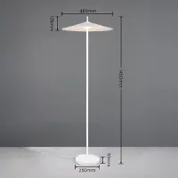 TRIO LED-vloerlamp Amalo, dimbaar, wit / opaal, Woon-/ Eetkamer, metaal, Modern, LED vloerlamp