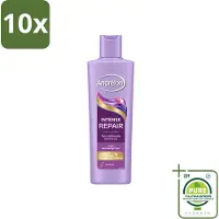Unilever 10 x – Shampoo – Intense Repair – 250 ml - Grootverpakking - Vaatwasstrips - Haar Herstellen - Beschadigd Haar - Keratine Shampoo - Haar Beschermen - Haar Herstel