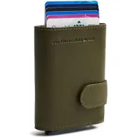 The Chesterfield Brand Leren kaarthoes Bennett Cardholder Olive Green olijfgroen