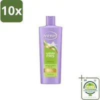 Unilever 10 x – Shampoo – Langer Fris – 400 ml - Grootverpakking - Vaatwasstrips - Luchtig Haar - Fris Haar - Vet Haar - Diepe Reiniging - Vitamine B3