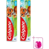 Colgate 2 x - Bubble Fruit - Kindertandpasta - Voor 2 tot 5 jaar oud - 50ml - Bulkverpakking - Kinder tandpasta - Douchemop - Melktanden beschermen