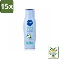 Nivea 15 x - Shampoo - Volumeverzorging - Versterkend - Gezonde Zorg - 250 ml - Wasstrips - Haar Volume - Volumeverzorging - Versterkend Haar - Fijn Haar - Futloos Haar