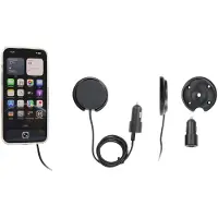 Brodit houder met Magnetic Charger Qi2 25 W - zwart/sig.