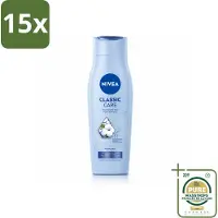 Nivea 15 x - Shampoo - Klassieke Verzorging - Gezonde Zorg - Glanzend Haar - 250 ml - Wasstrips - Shampoo Voor Haar - Gezond Haar - Glanzend Haar - Verzorgend Shampoo - Dagelijks Shampoo