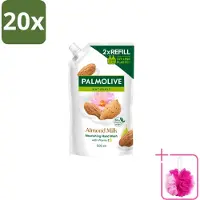 Palmolive 20 x – Handzeep Navulling – Naturals Almond Milk – 500 ml - Bulkverpakking - Handzeep navulling - Douchemop - Amandelmelk