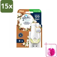 Glade 15 x - Houder Elektrische Olie - Sensual Sandelhout Jasmijn - Bulkverpakking - Geurhouders - Douchemop - Geur