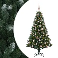 vidaXL Kunstkerstboom met Ballen 150 cm 150 LED's Warmwit