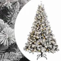 vidaXL Kunstmatige Hinged Kerstboom 120 cm 150 LED's Warmwit