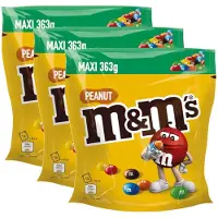 M&M Peanut Maxi - Multipack - Melk Chocolade Snoepjes - 1089g (3x363g)
