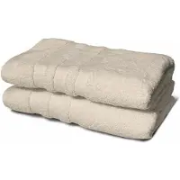 Lovely Home Set van 2 handdoeken - - 2 Douchelakens 70 x 140 cm - Beige