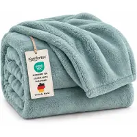 Komfortec Fleece Deken - Met kasjmier gevoel - Plaid - Fleece Plaid - Fleece Dekens - Fleece Deken 150x200 cm – Super Zacht – Aqua